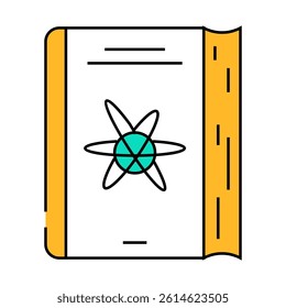 nuclear physics nuclear energy line icon vector. nuclear physics nuclear energy sign. isolated symbol illustration