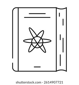 nuclear physics nuclear energy line icon vector. nuclear physics nuclear energy sign. isolated contour symbol black illustration