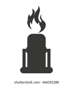 nuclear plant chimney icon vector illustration design