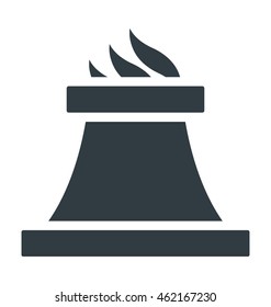 Nuclear Plant Colored Vector Icon