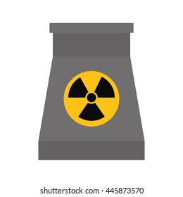Nuclear Plant concept represented by biohazard icon. isolated and flat illustration 