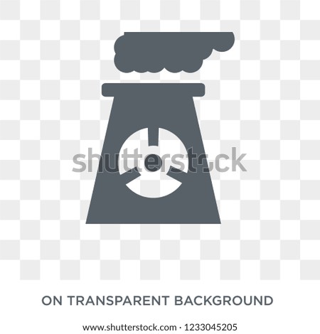 Nuclear plant icon. Nuclear plant design concept from Ecology collection. Simple element vector illustration on transparent background.