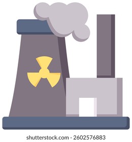 Nuclear Plant Icon Element For Design And Vector