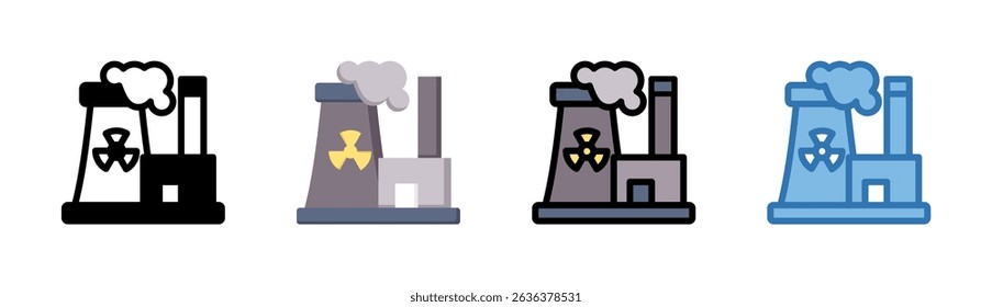 Nuclear Plant Icon Element For Design And Vector