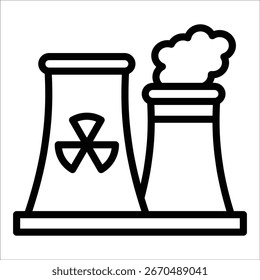 Icon-Element für Kernkraftwerke für Design