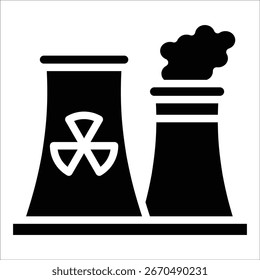 Icon-Element für Kernkraftwerke für Design