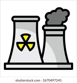 Elemento Ícone Para O Projeto Da Central Nuclear