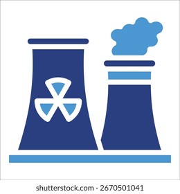 Elemento de icono de planta nuclear para diseño