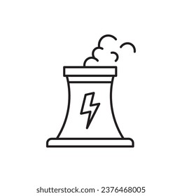 Nuclear plant icon. Nuclear plant flat sign design. Radiation vector symbol bio hazard pictogram. UX UI icon power plant