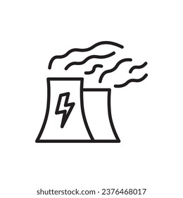 Nuclear plant icon. Nuclear plant flat sign design. Radiation vector symbol bio hazard pictogram. UX UI icon power plant
