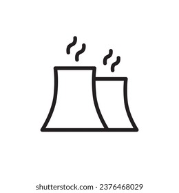 Nuclear plant icon. Nuclear plant flat sign design. Radiation vector symbol bio hazard pictogram. UX UI icon power plant