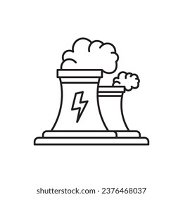 Nuclear plant icon. Nuclear plant flat sign design. Radiation vector symbol bio hazard pictogram. UX UI icon power plant