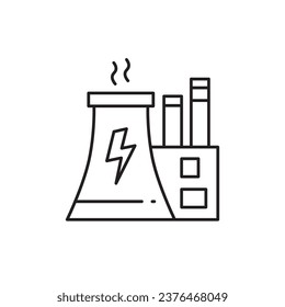 Nuclear plant icon. Nuclear plant flat sign design. Radiation vector symbol bio hazard pictogram. UX UI icon power plant