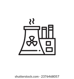 Nuclear plant icon. Nuclear plant flat sign design. Radiation vector symbol bio hazard pictogram. UX UI icon power plant