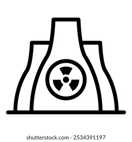 Ícone de usina nuclear ilustração vetorial projeto gráfico