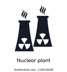 Nuclear plant icon vector isolated on white background for your web and mobile app design, Nuclear plant logo concept