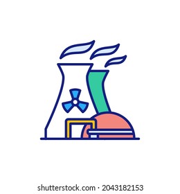 Nuclear Plant icon in vector. Logotype