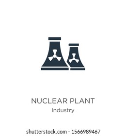 Nuclear plant icon vector. Trendy flat nuclear plant icon from industry collection isolated on white background. Vector illustration can be used for web and mobile graphic design, logo, eps10