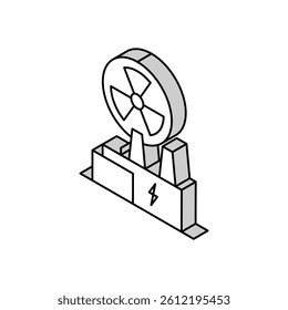 nuclear plant isometric icon vector. nuclear plant sign. isolated symbol illustration