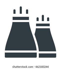 Nuclear Plant Pipe Valve Colored Vector Icon