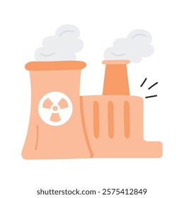 Nuclear plant symbolizing energy production and environmental impact