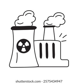 Nuclear plant symbolizing energy production and environmental impact