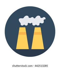 Nuclear Plant Vector Icon