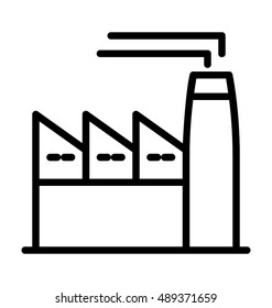 Nuclear Plant Vector Icon