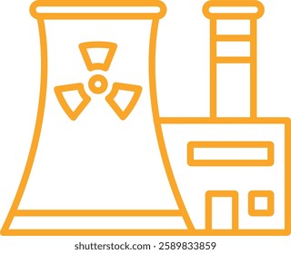 Nuclear Plant vector icon. Can be used for printing, mobile and web applications.