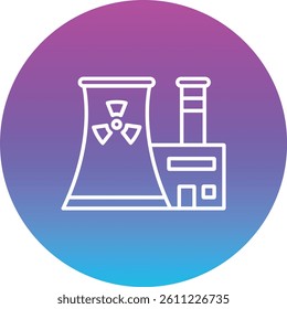 Nuclear Plant vector icon. Can be used for printing, mobile and web applications.