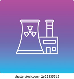 Nuclear Plant vector icon. Can be used for printing, mobile and web applications.
