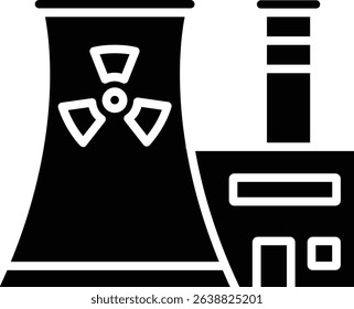 Nuclear Plant vector icon. Can be used for printing, mobile and web applications.