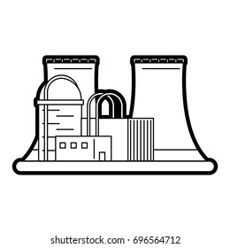 nuclear plant vector illustration
