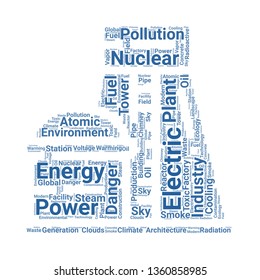 nuclear plant word cloud. tag cloud about nuclear plant.
