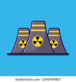 Ilustração vetorial de plantas nucleares, vetor ecológico, ícone isolado de energia verde, ícone de energia eco, ícone da terra verde, ícone de saúde