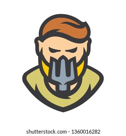 Nuclear post-apocalypse survivor Vector Illustration.