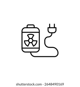 Ilustração Da Fonte Elétrica De Energia Nuclear Em Um Fundo Transparente