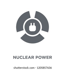 Nuclear power icon. Nuclear power design concept from Ecology collection. Simple element vector illustration on white background.