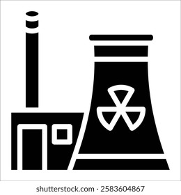 Nuclear Power Icon Element For Design