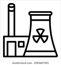 Nuclear Power Icon Element For Design