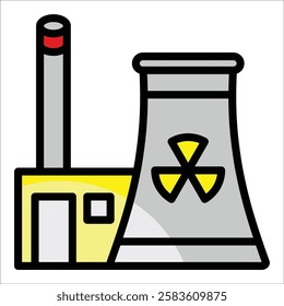 Nuclear Power Icon Element For Design