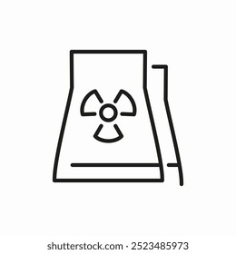 Vector de signo de icono de energía nuclear