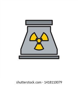 nuclear power icon. Simple element illustration from ecology concept. nuclear power editable symbol design on white background. Can be use for web and mobile. - Vector
