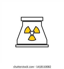 nuclear power icon. Simple element illustration from ecology concept. nuclear power editable symbol design on white background. Can be use for web and mobile. - Vector
