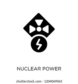 Nuclear power icon. Nuclear power symbol design from Ecology collection. Simple element vector illustration on white background.