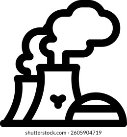 nuclear power icon. Thin Linear Style Design Isolated On White Background