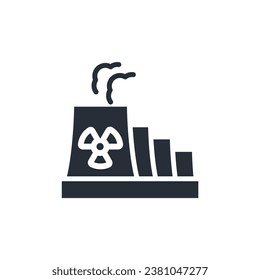 nuclear power icon. vector.Editable stroke.linear style sign for use web design,logo.Symbol illustration