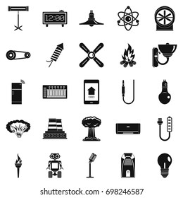 Nuclear power icons set. Simple set of 25 nuclear power vector icons for web isolated on white background