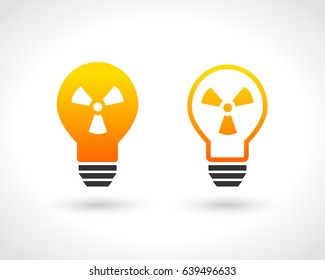 Nuclear power and lightbulb concept