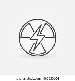Nuclear power outline icon - vector energy sign or design element